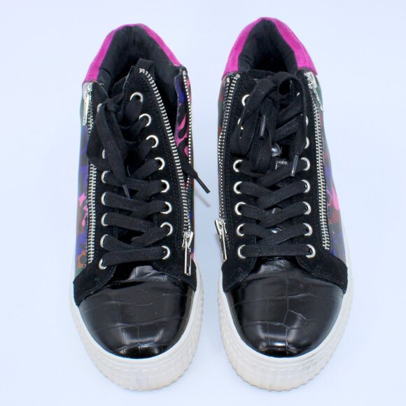 Steve Madden Zade Leather Upper High-Top Sneakers 9M - Picture 2 of 8